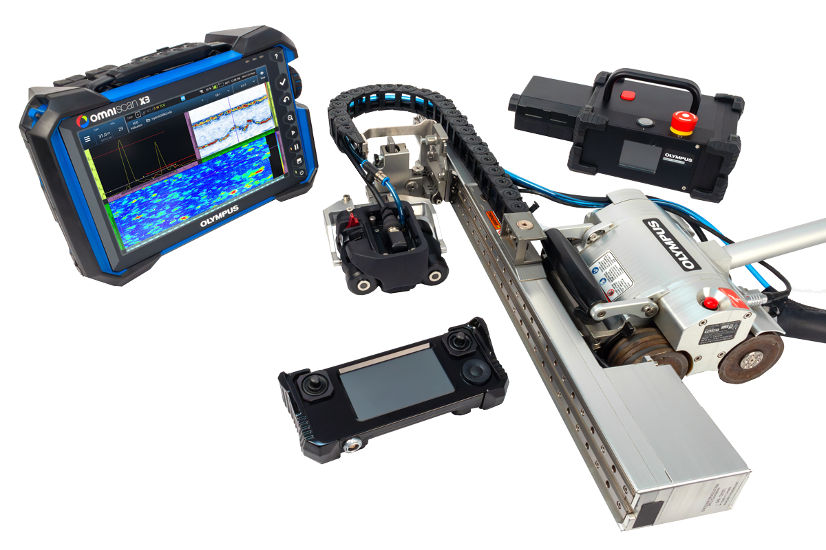 Hệ thống MapROVER với máy siêu âm khuyết tật OmniScan X3 và HydroFORM